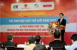 Tuyên dương thí sinh đạt giải thế giới cuộc thi vô địch tin học văn phòng